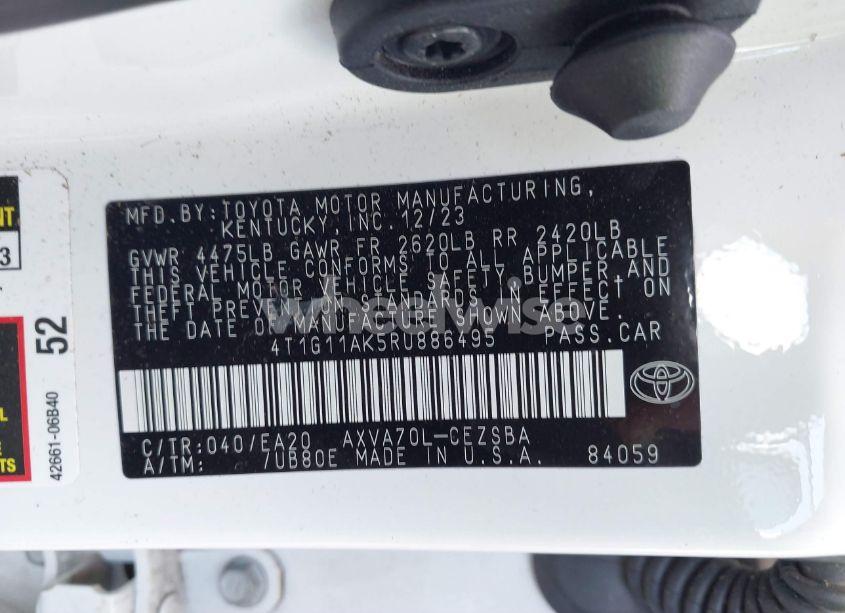 Photo 9 of 2024 Toyota Camry SE (VIN 4T1G11AK5RU886495)