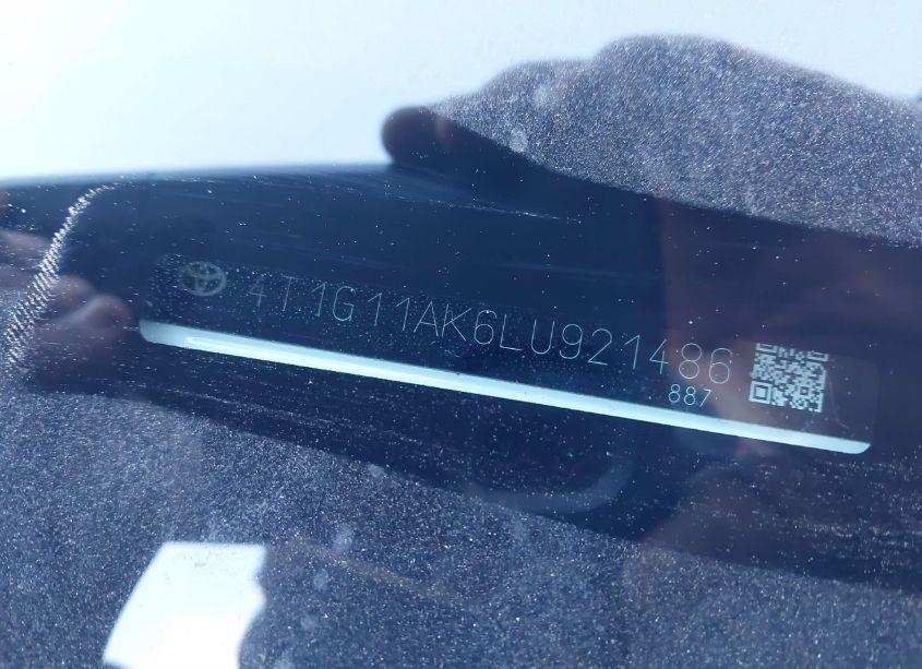 Photo 17 of 2020 Toyota Camry SE (VIN 4T1G11AK6LU921486)