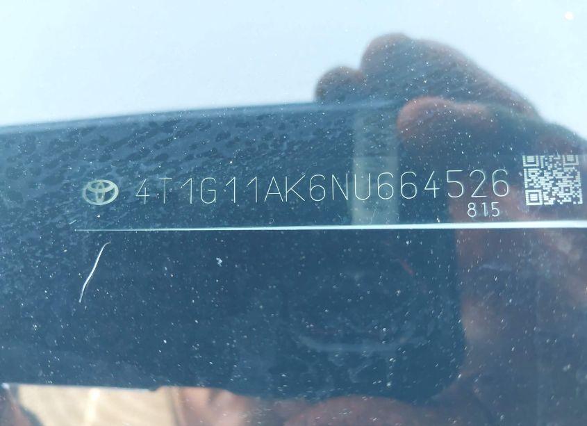 Photo 9 of 2022 Toyota Camry SE (VIN 4T1G11AK6NU664526)