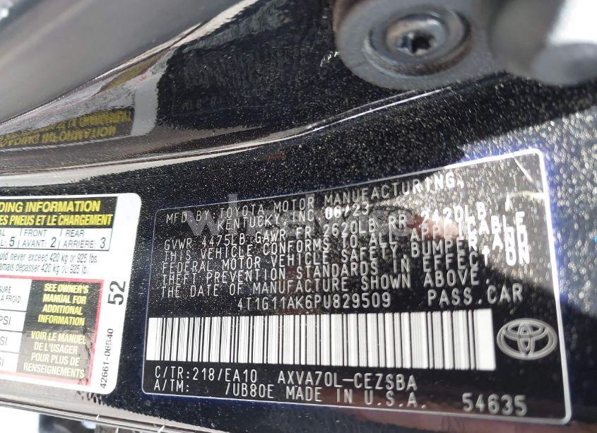 Photo 9 of 2023 Toyota Camry SE (VIN 4T1G11AK6PU829509)