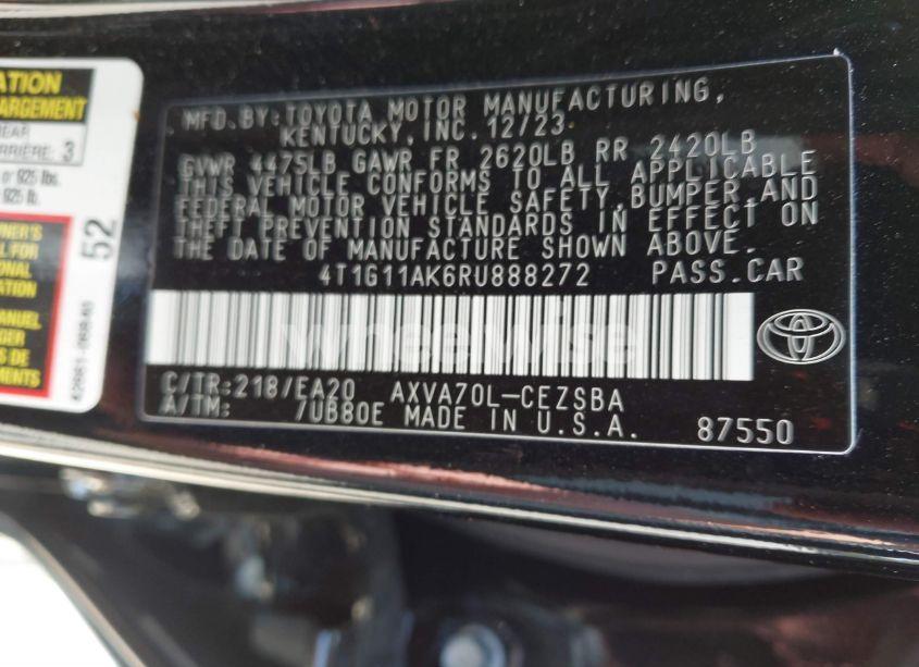 Photo 9 of 2024 Toyota Camry SE (VIN 4T1G11AK6RU888272)