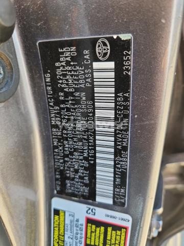 Photo 12 of 2020 TOYOTA CAMRY SE (VIN 4T1G11AK7LU304906)