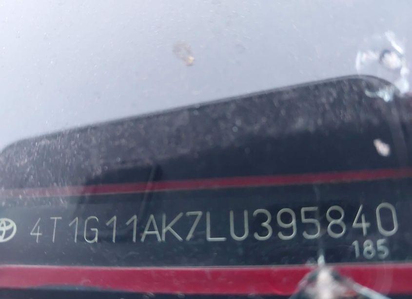 Photo 9 of 2020 Toyota Camry SE (VIN 4T1G11AK7LU395840)