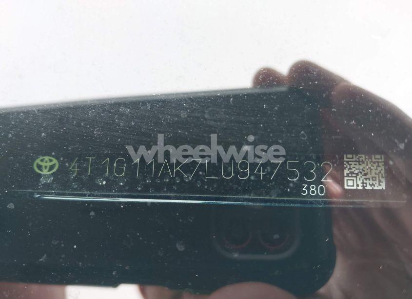 Photo 9 of 2020 Toyota Camry SE/SE NIGHTSHADE EDITION (VIN 4T1G11AK7LU947532)