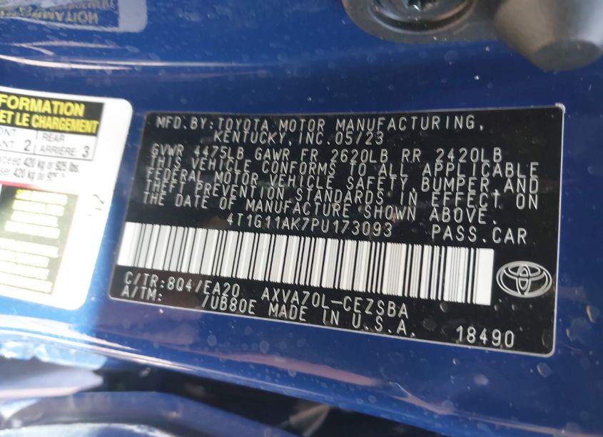 Photo 9 of 2023 Toyota Camry SE (VIN 4T1G11AK7PU173093)