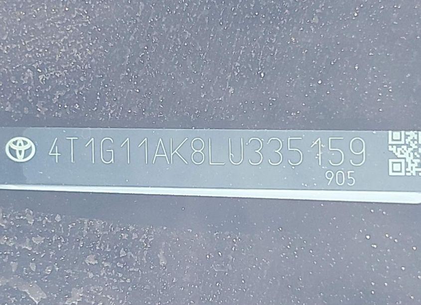 Photo 9 of 2020 Toyota Camry SE (VIN 4T1G11AK8LU335159)