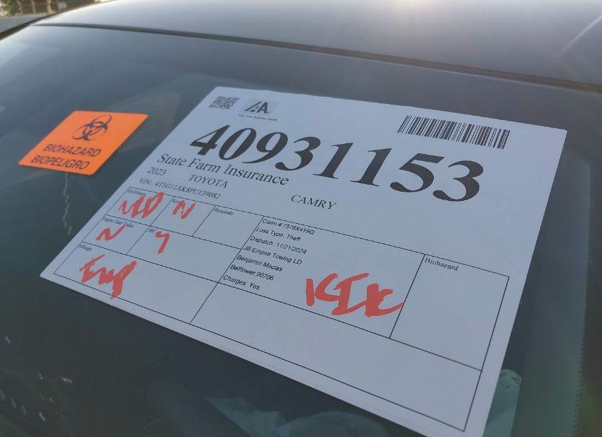 Photo 12 of 2023 Toyota Camry SE NIGHTSHADE EDITION (VIN 4T1G11AK8PU139082)