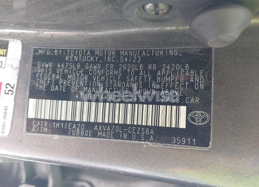 Photo 9 of 2023 Toyota Camry SE (VIN 4T1G11AK8PU152432)