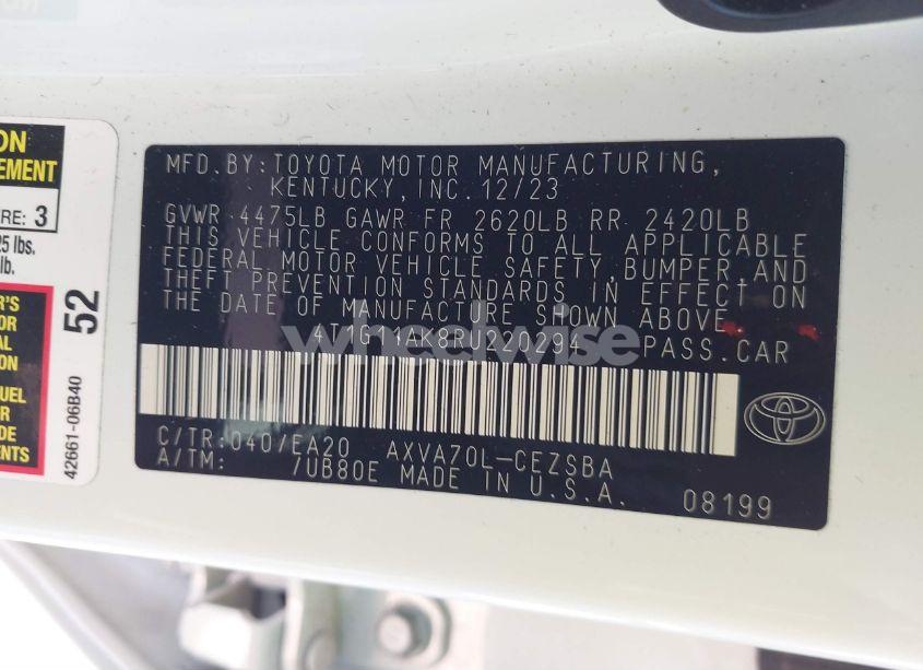 Photo 9 of 2024 Toyota Camry SE (VIN 4T1G11AK8RU220294)