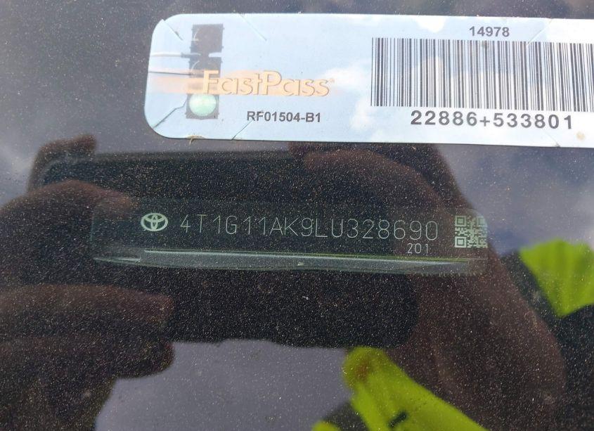 Photo 9 of 2020 Toyota Camry SE (VIN 4T1G11AK9LU328690)