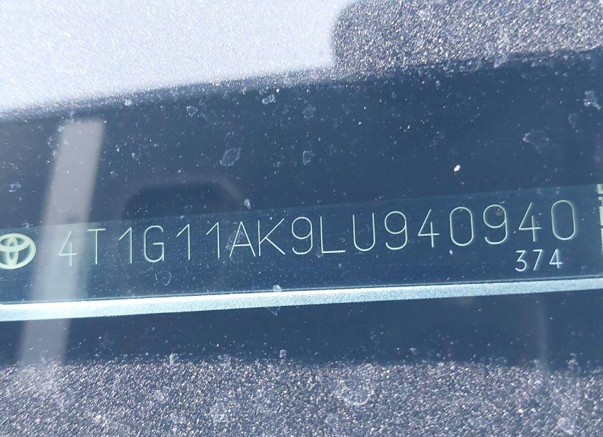 Photo 9 of 2020 Toyota Camry SE (VIN 4T1G11AK9LU940940)