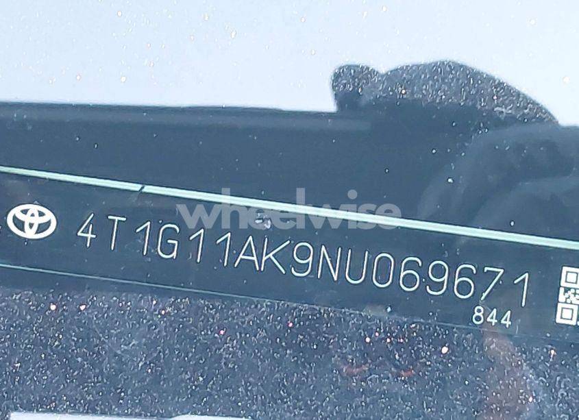 Photo 9 of 2022 Toyota Camry SE (VIN 4T1G11AK9NU069671)