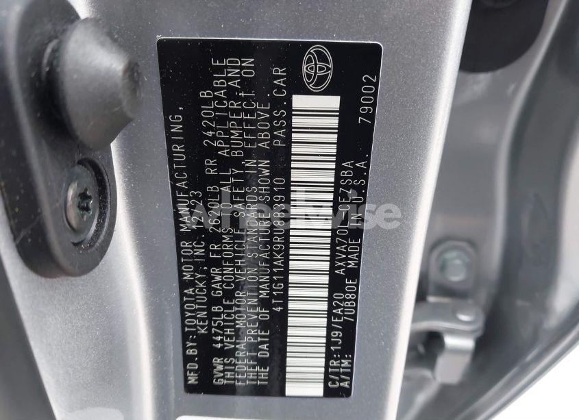 Photo 9 of 2024 Toyota Camry SE (VIN 4T1G11AK9RU883910)