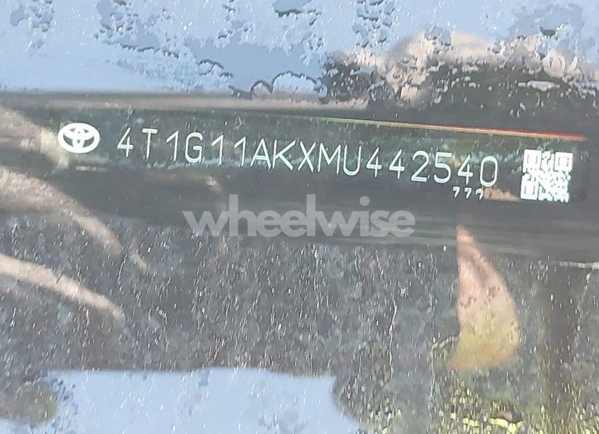 Photo 9 of 2021 Toyota Camry SE (VIN 4T1G11AKXMU442540)