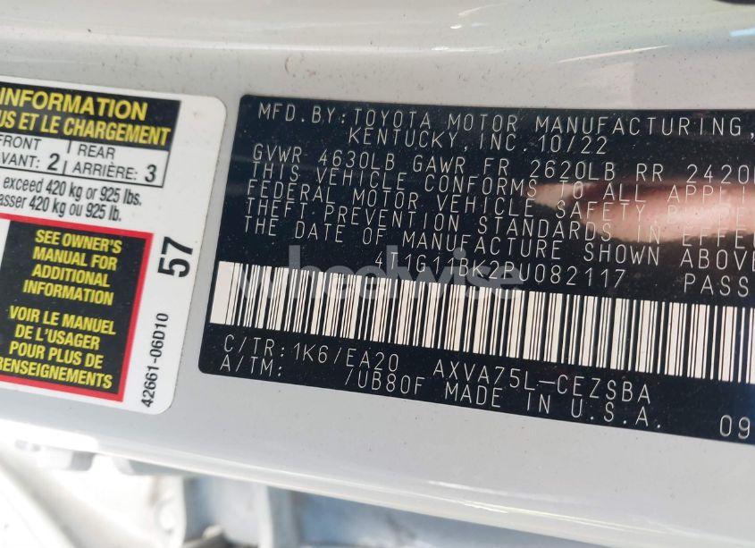 Photo 9 of 2023 Toyota Camry SE AWD (VIN 4T1G11BK2PU082117)