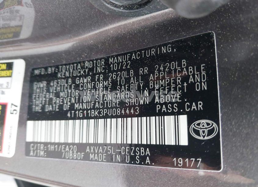 Photo 9 of 2023 Toyota Camry SE AWD (VIN 4T1G11BK3PU084443)