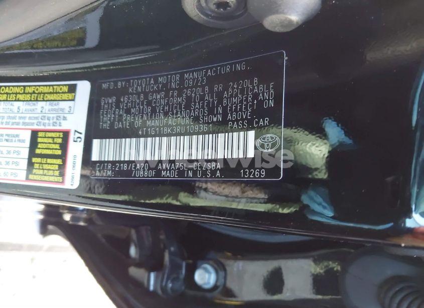 Photo 9 of 2024 Toyota Camry SE (VIN 4T1G11BK3RU109361)