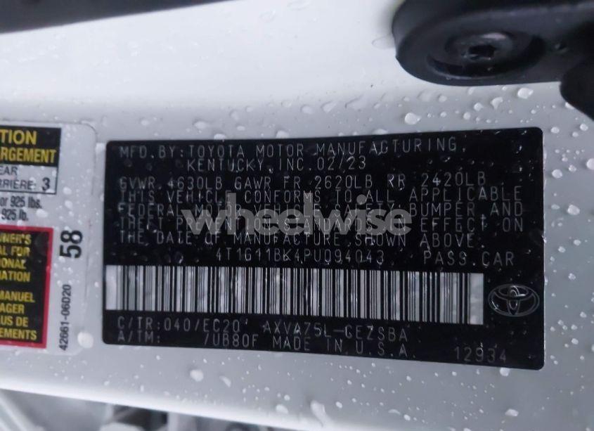 Photo 9 of 2023 Toyota Camry SE NIGHTSHADE EDITION AWD (VIN 4T1G11BK4PU094043)