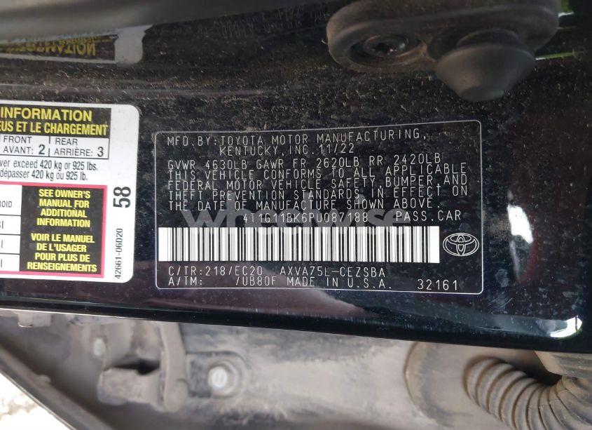 Photo 9 of 2023 Toyota Camry SE NIGHTSHADE EDITION AWD (VIN 4T1G11BK6PU087188)