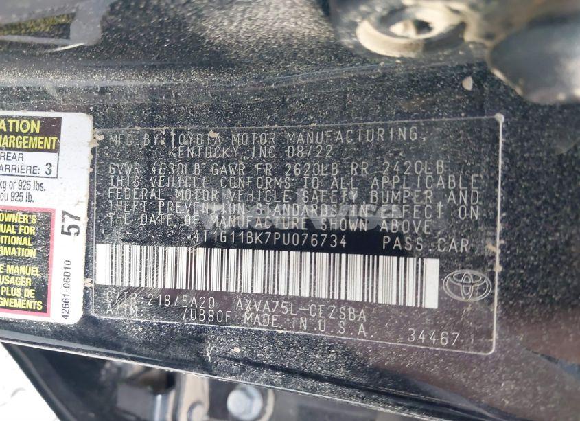 Photo 9 of 2023 Toyota Camry SE AWD (VIN 4T1G11BK7PU076734)