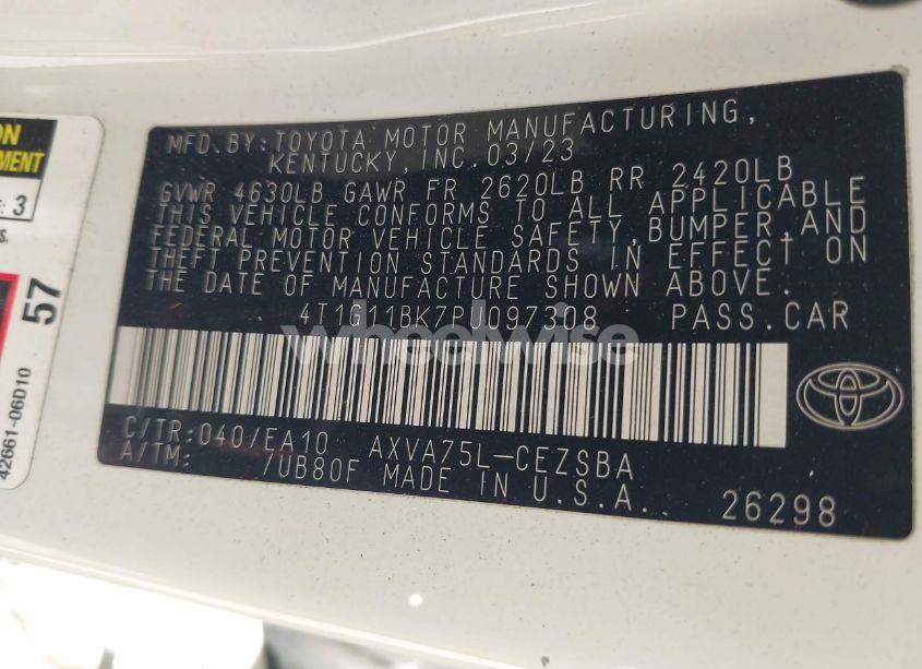 Photo 9 of 2023 Toyota Camry SE AWD (VIN 4T1G11BK7PU097308)