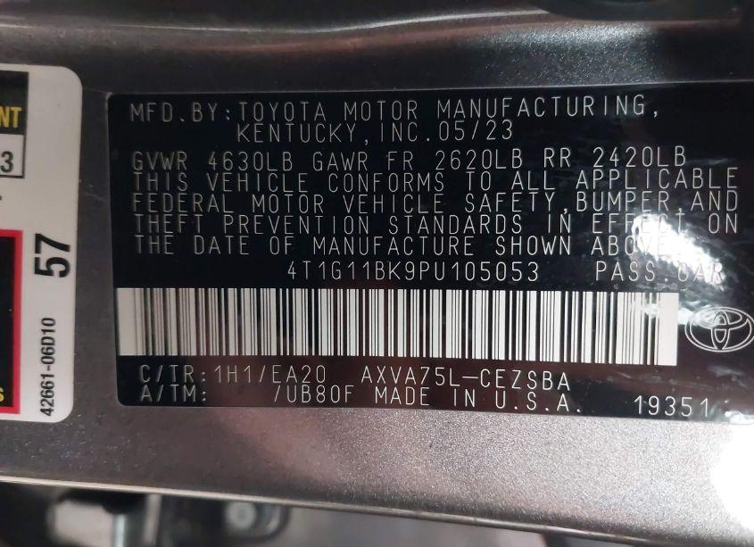 Photo 9 of 2023 Toyota Camry SE AWD (VIN 4T1G11BK9PU105053)