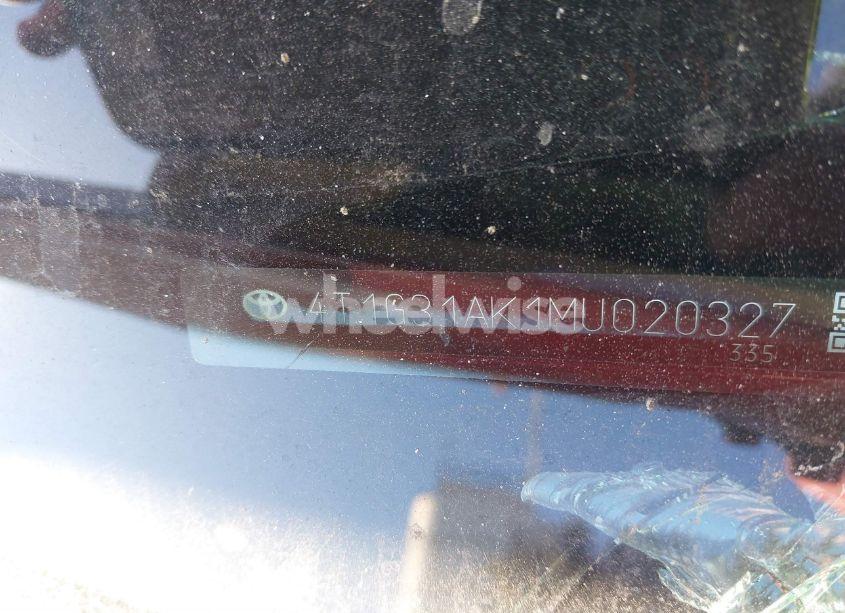 Photo 9 of 2021 Toyota Camry SE HYBRID (VIN 4T1G31AK1MU020327)