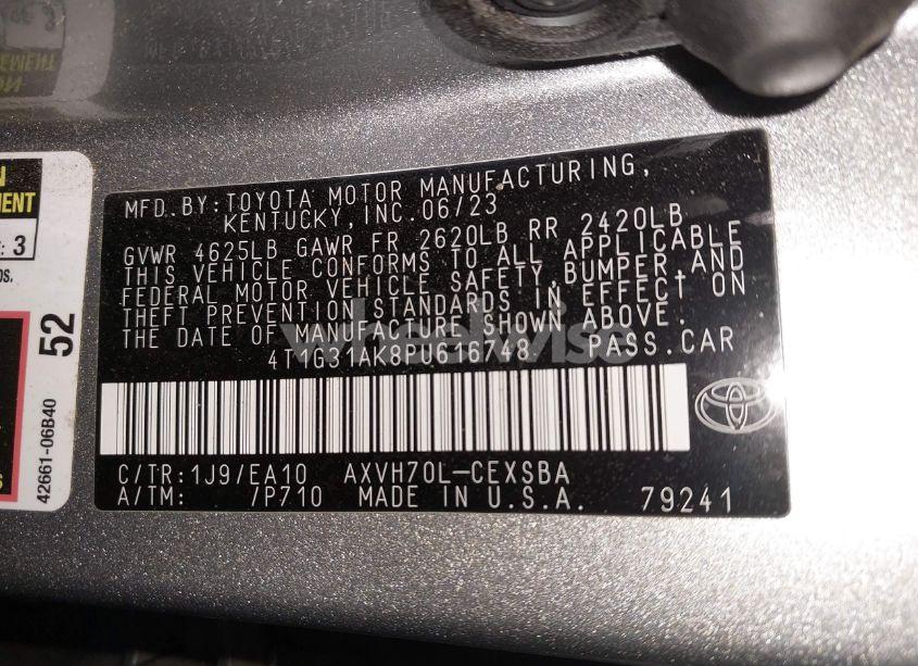 Photo 9 of 2023 Toyota Camry SE HYBRID (VIN 4T1G31AK8PU616748)