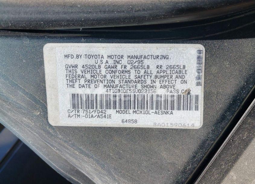 Photo 9 of 1995 Toyota Avalon XL (VIN 4T1GB10E5SU022156)