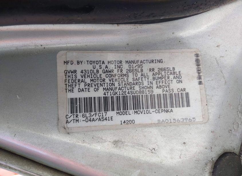 Photo 9 of 1995 Toyota Camry LE (VIN 4T1GK12E4SU088159)