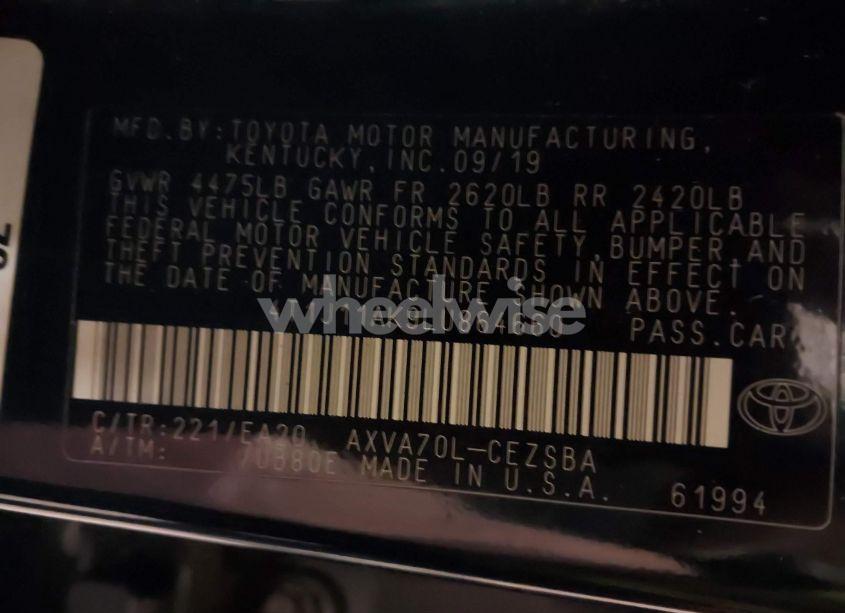 Photo 9 of 2020 Toyota Camry SE (VIN 4T1J11AK9LU864660)