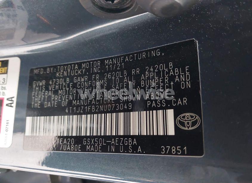 Photo 9 of 2022 Toyota Avalon XLE (VIN 4T1JZ1FB2NU073049)