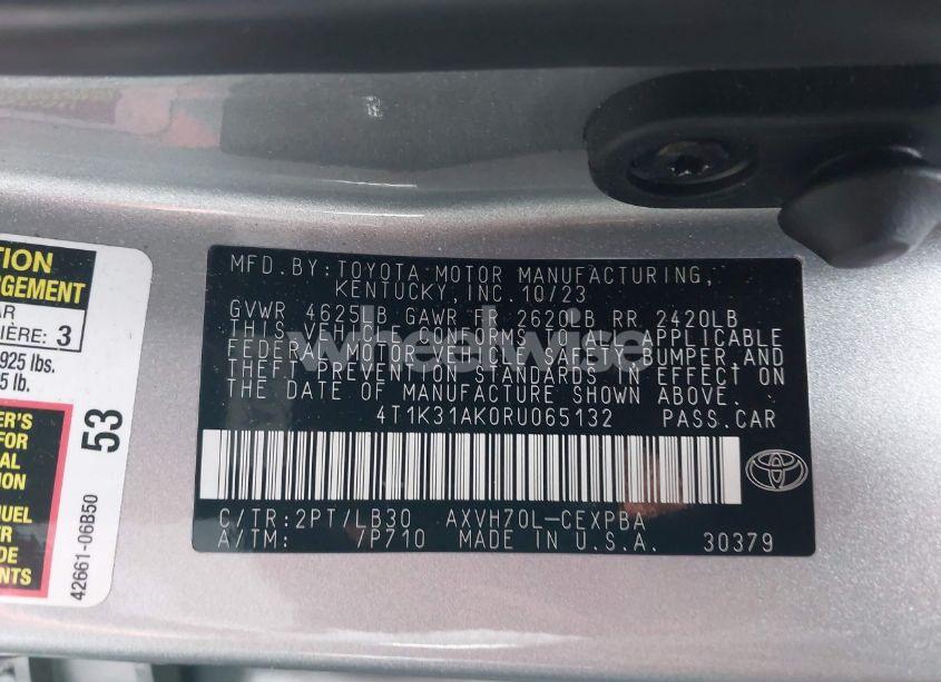 Photo 9 of 2024 Toyota Camry HYBRID XSE (VIN 4T1K31AK0RU065132)