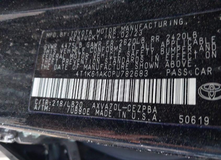 Photo 9 of 2023 Toyota Camry XSE (VIN 4T1K61AK0PU782683)