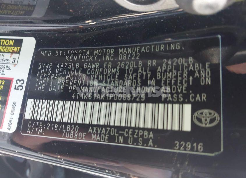 Photo 9 of 2023 Toyota Camry XSE (VIN 4T1K61AK1PU088729)