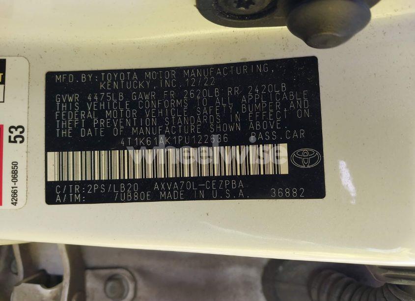 Photo 9 of 2023 Toyota Camry XSE (VIN 4T1K61AK1PU122636)