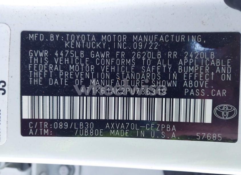 Photo 9 of 2023 Toyota Camry XSE (VIN 4T1K61AK2PU736319)