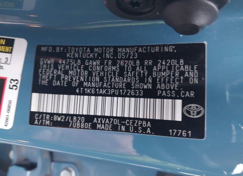 Photo 9 of 2023 Toyota Camry XSE (VIN 4T1K61AK3PU172633)