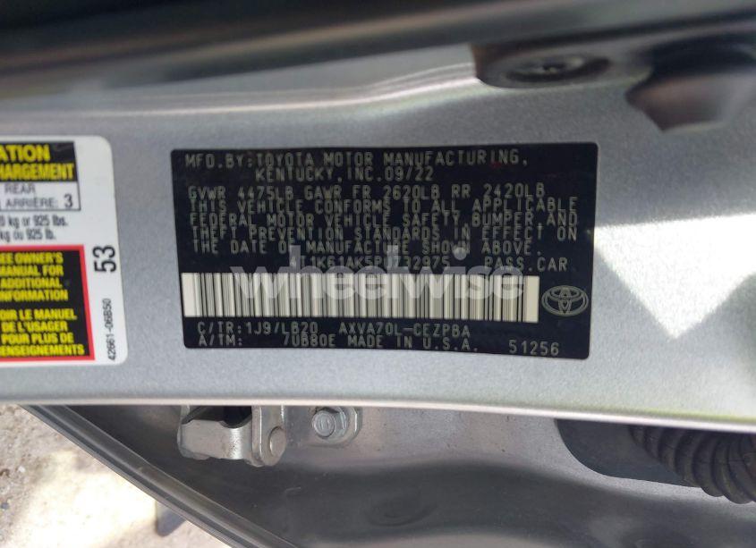 Photo 9 of 2023 Toyota Camry XSE (VIN 4T1K61AK5PU732975)