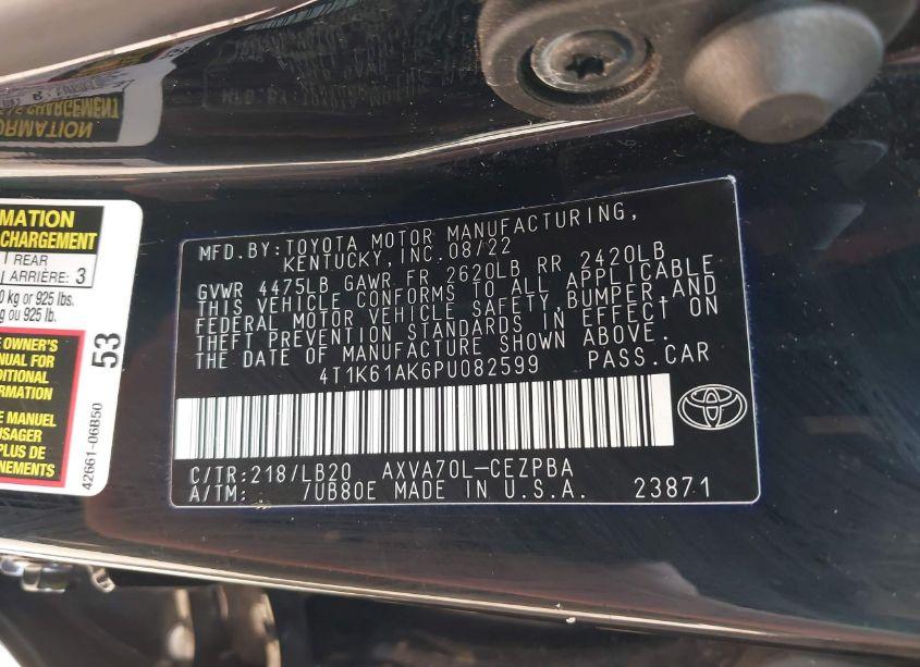 Photo 9 of 2023 Toyota Camry XSE (VIN 4T1K61AK6PU082599)