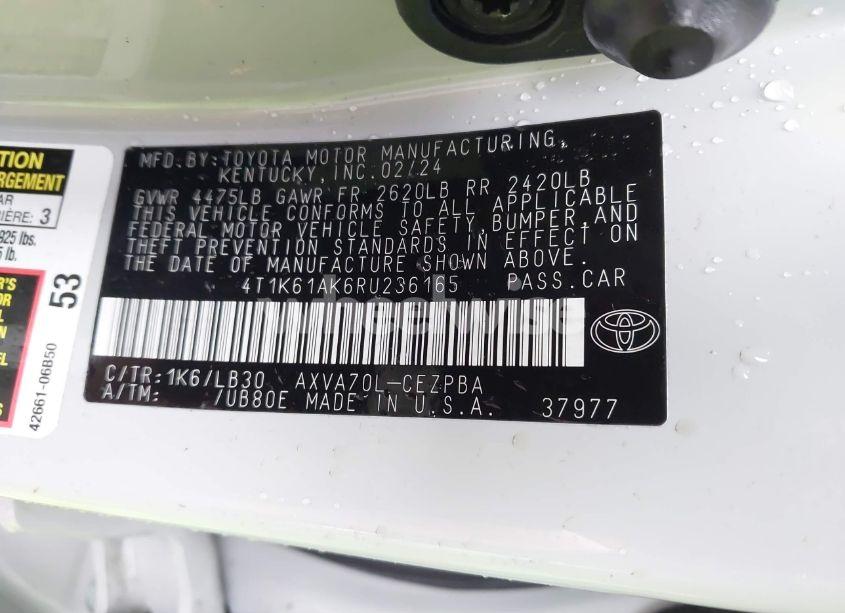 Photo 9 of 2024 Toyota Camry XSE (VIN 4T1K61AK6RU236165)