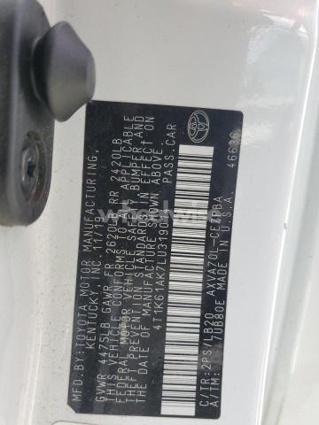 Photo 9 of 2020 TOYOTA CAMRY XSE (VIN 4T1K61AK7LU319014)