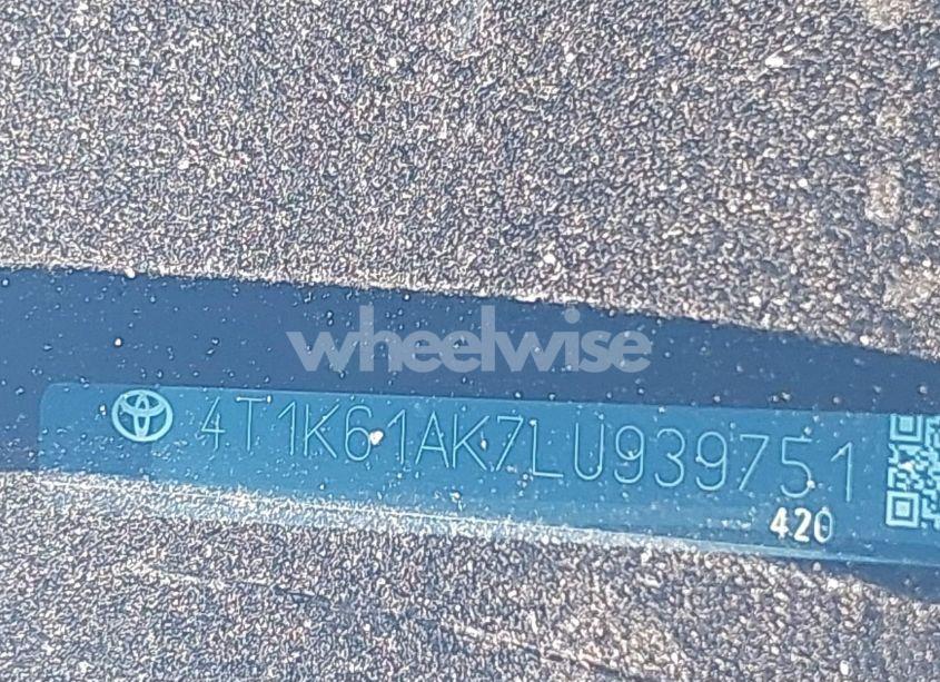 Photo 9 of 2020 Toyota Camry XSE (VIN 4T1K61AK7LU939751)