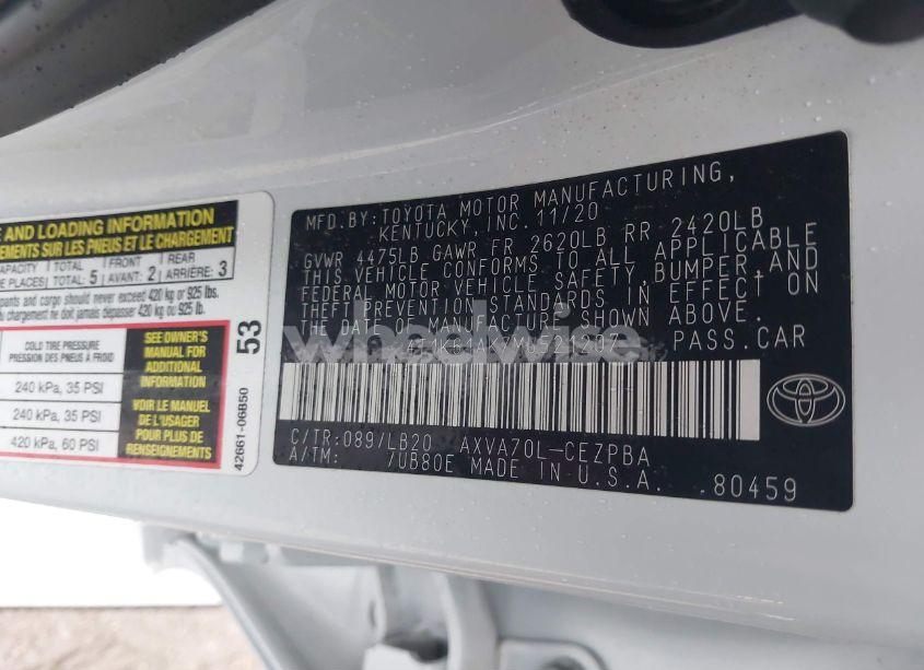 Photo 9 of 2021 Toyota Camry XSE (VIN 4T1K61AK7MU521207)