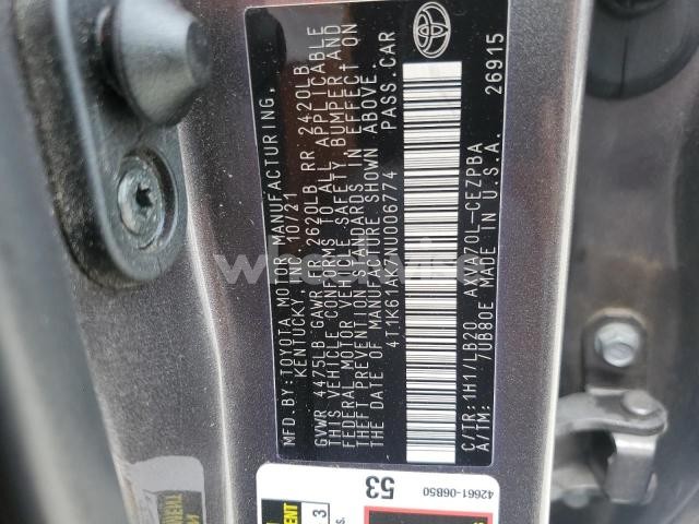 Photo 8 of 2022 TOYOTA CAMRY XSE (VIN 4T1K61AK7NU006774)