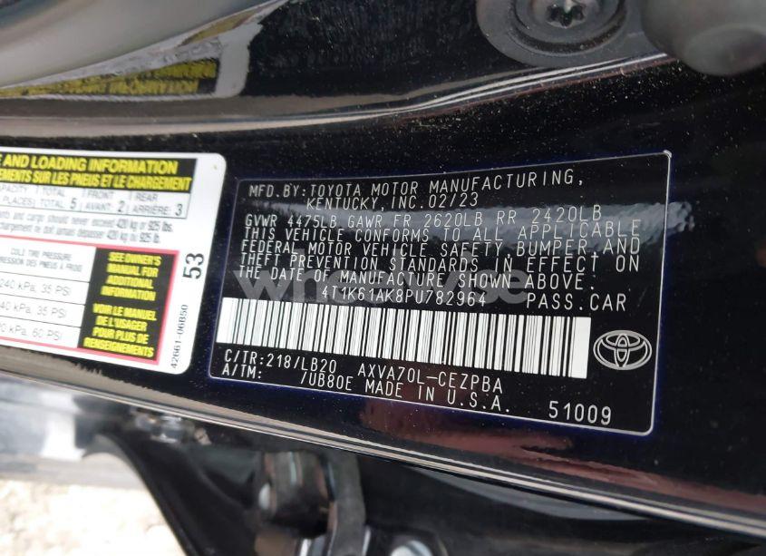 Photo 9 of 2023 Toyota Camry XSE (VIN 4T1K61AK8PU782964)