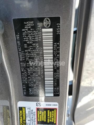 Photo 4 of 2022 TOYOTA CAMRY XSE (VIN 4T1K61AK9NU011622)