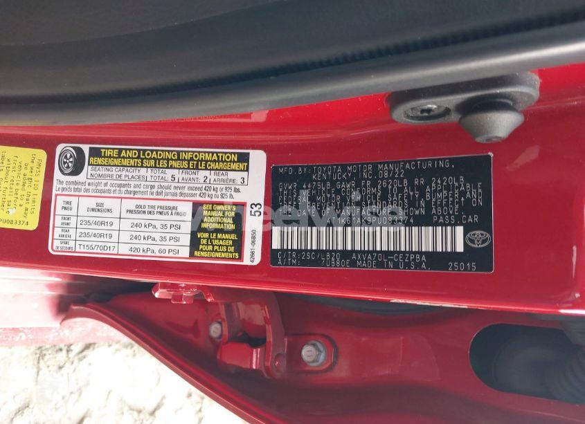 Photo 9 of 2023 Toyota Camry XSE (VIN 4T1K61AK9PU083374)