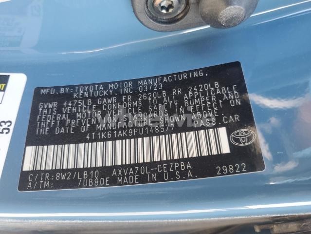 Photo 3 of 2023 TOYOTA CAMRY XSE (VIN 4T1K61AK9PU148577)