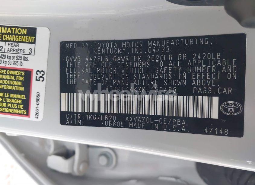 Photo 9 of 2023 Toyota Camry XSE (VIN 4T1K61AKXPU159488)